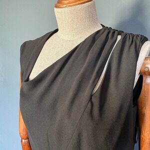 Escada Black Wide-Leg Jumpsuit | Size 36‎ | Sleeveless Asymmetric Style